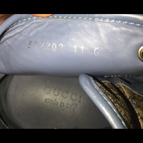 SOLD Authentic Gucci GG blue supreme star sneakers - Picture 3 of 5